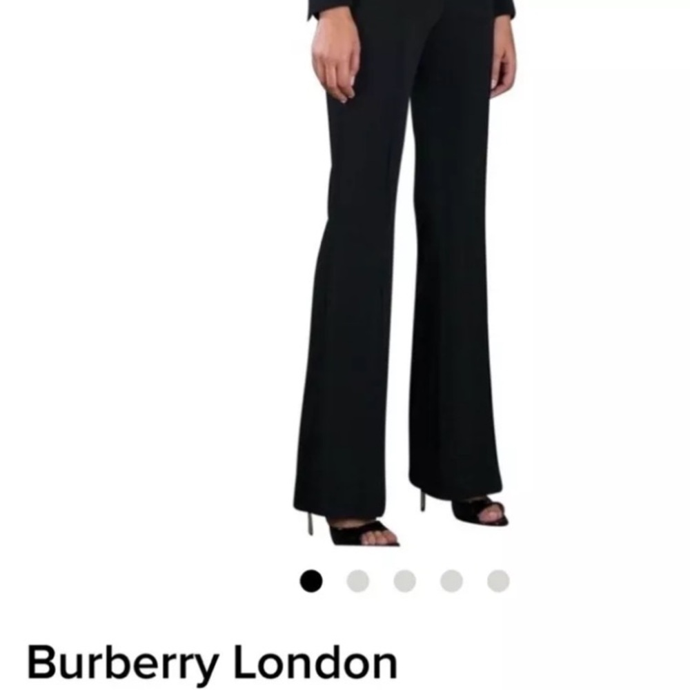 Burberry London stretch wool blend Elegant Classic Black Women's Pants Trousers
